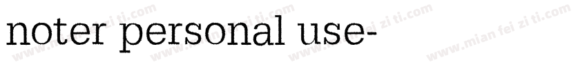 noter personal use字体转换